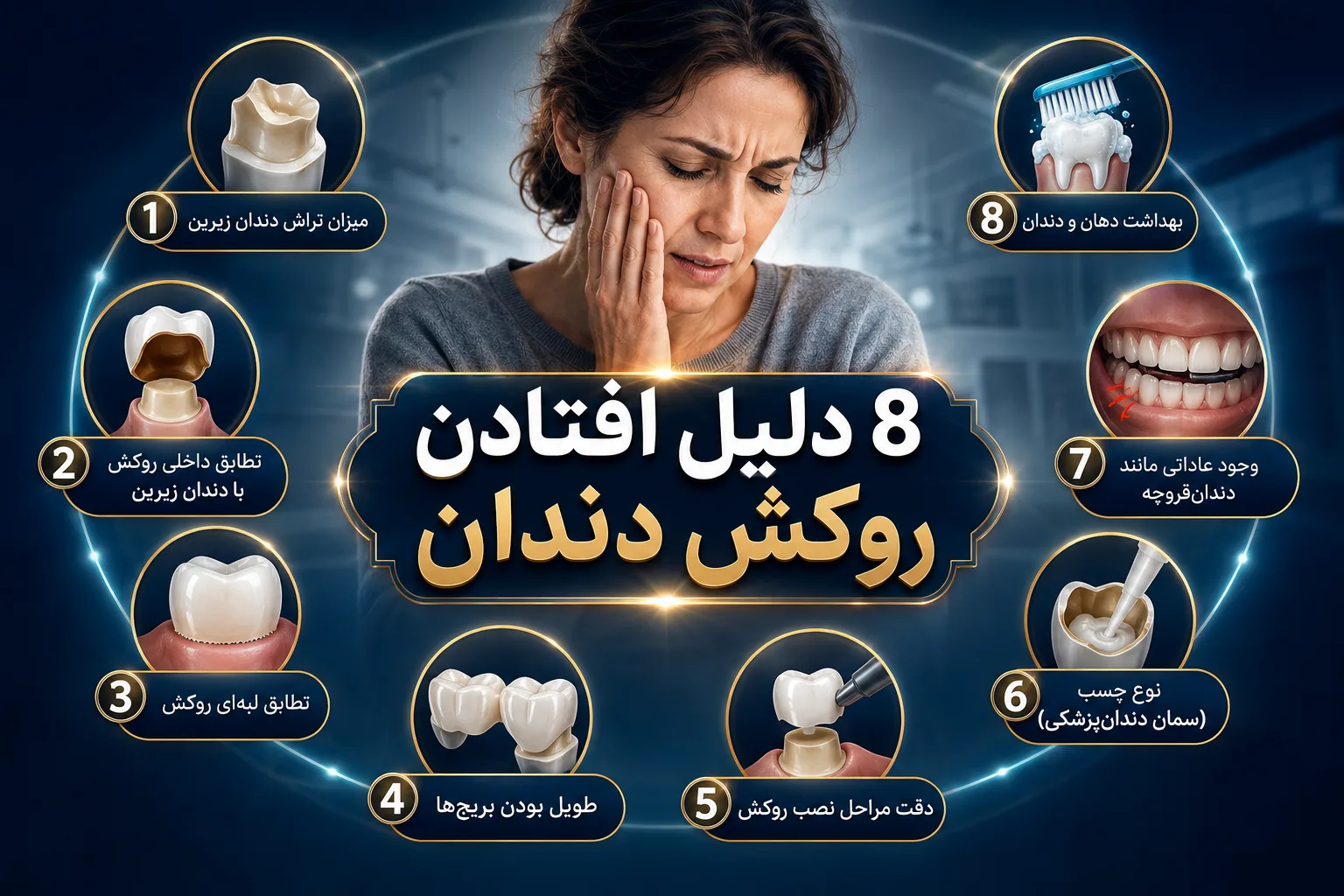 افتادن روکش دندان