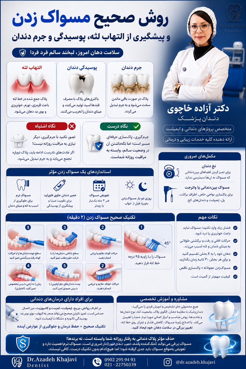 روش صحیح مسواک زدن